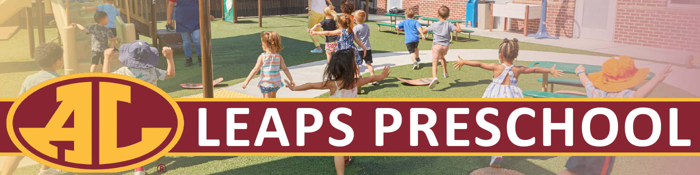 Preschool students play on playground