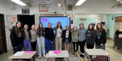 FBI Special Agent Long with Learwood students 