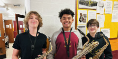 Learwood Band saxophone players