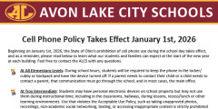 Cell phone policy takes effect on January 1, 2026