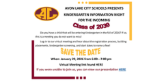 Kindergarten Information Night Flyer