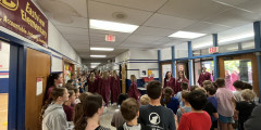Eastview students and staff clap out members of the ALHS Class of 2026