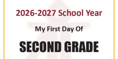 My First Day of Second Grade 2026-2027 School Year