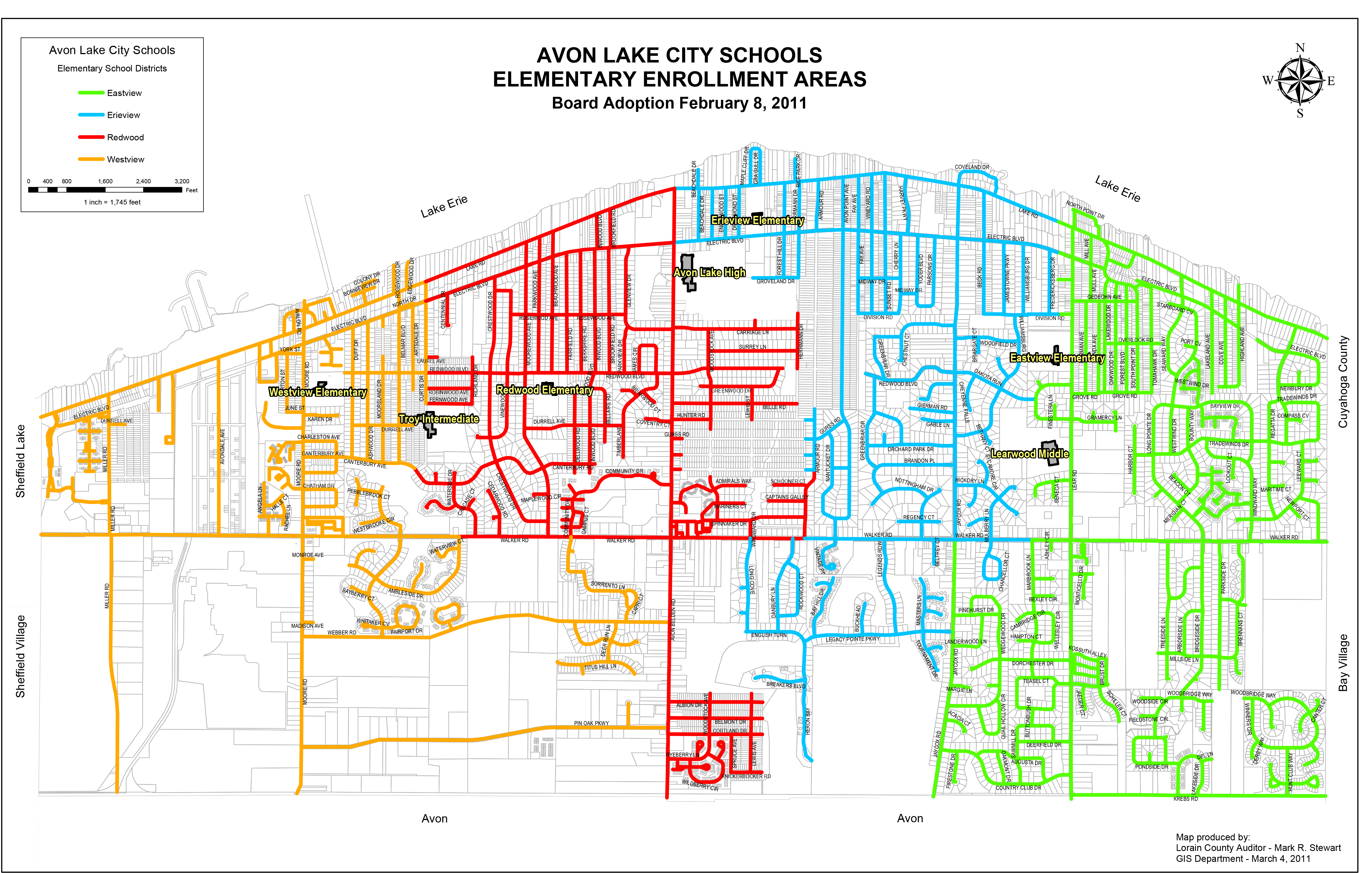 Map Of Avon Lake Ohio District Map