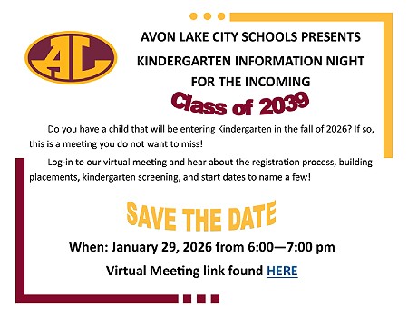 Kindergarten Information Night Save the Date