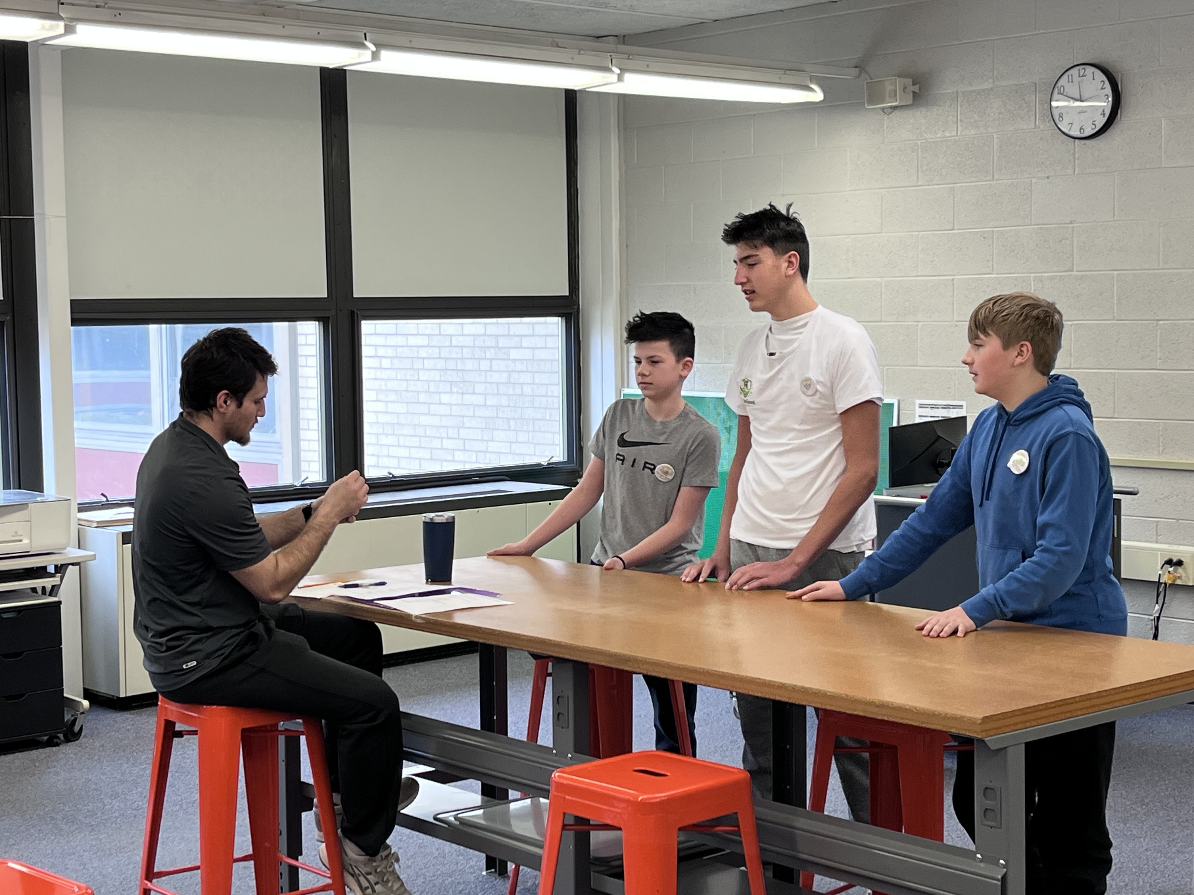 7th grade students who product to teacher